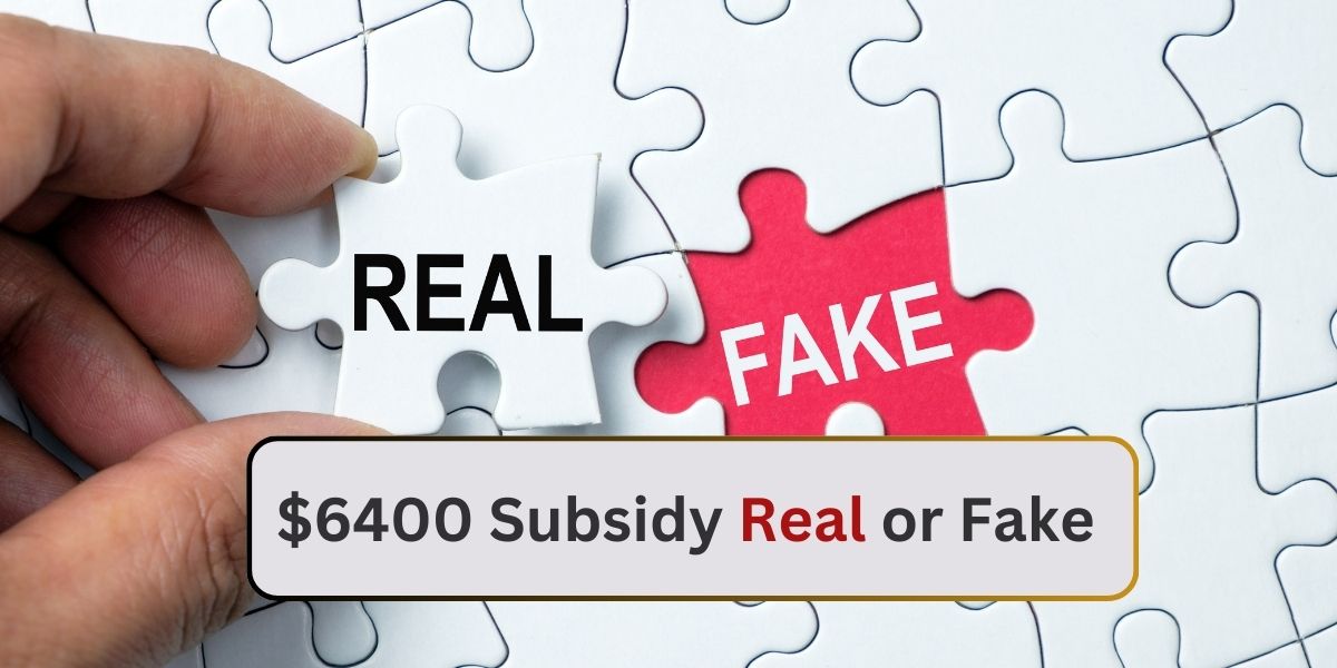 $6400 Subsidy Real or Fake